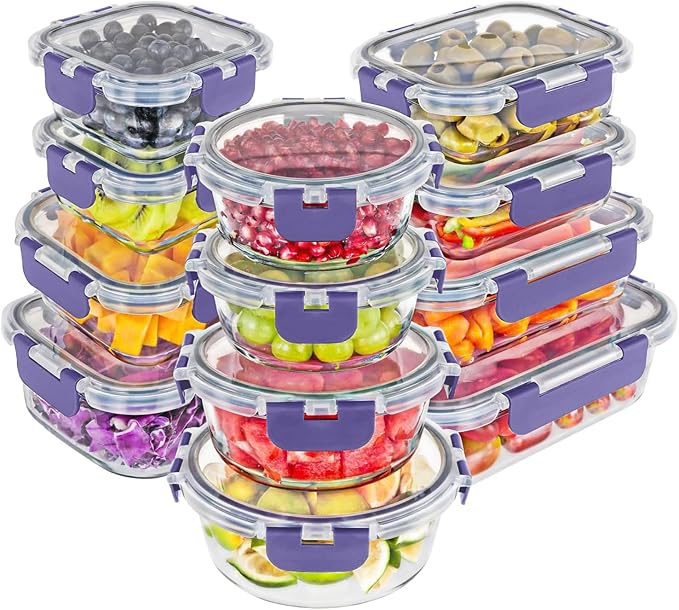 Magic Mill Glass Storage Containers with lids Set
